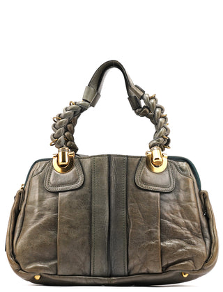 Chloé Grey Leather Heloise Tote Bag