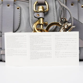 Chloe Grey Leather Kerala Tote Bag