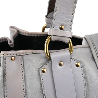 Chloe Grey Leather Kerala Tote Bag