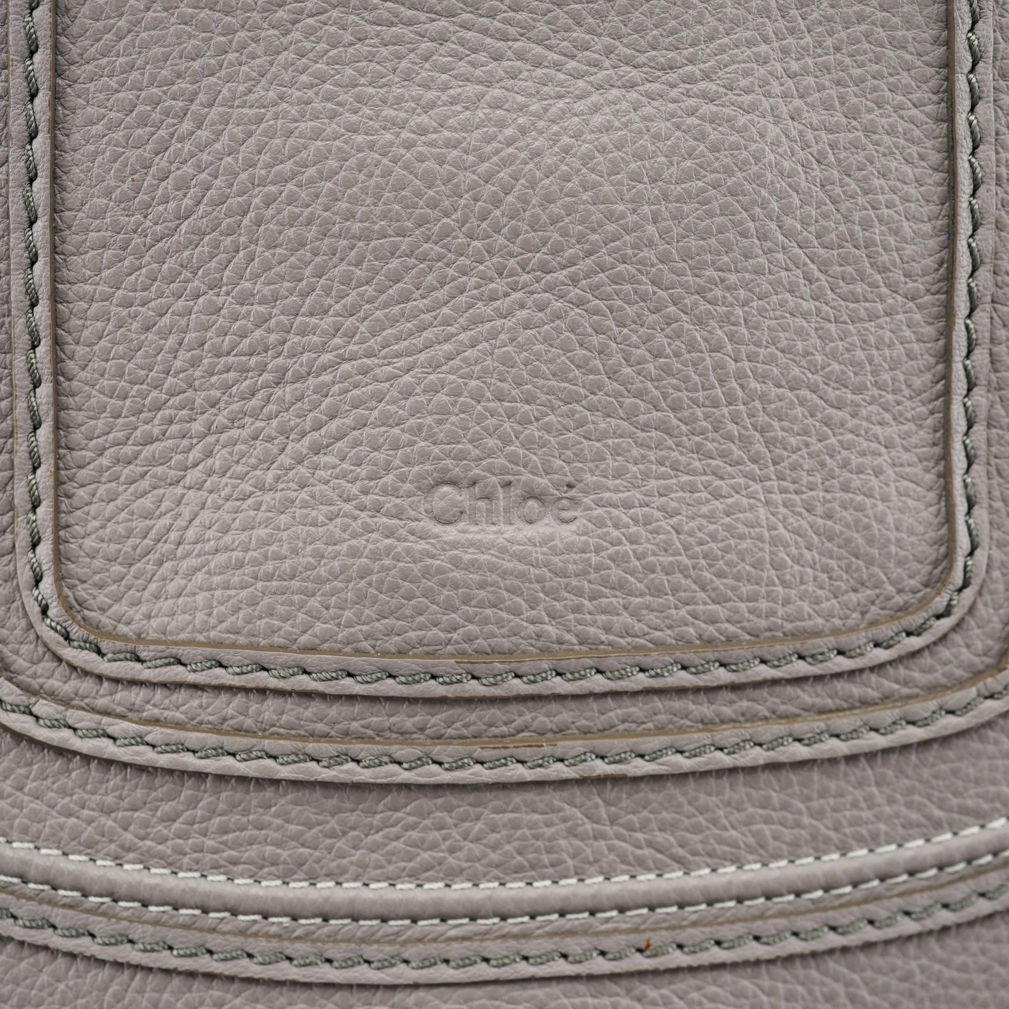 Chloe Grey Leather Marcie 2-Way Bag