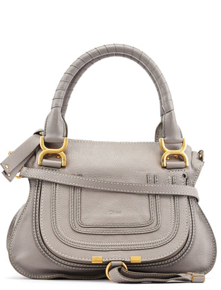 Chloe Grey Leather Marcie 2-Way Bag