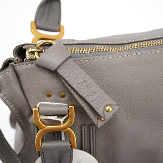 Chloe Grey Leather Marcie 2-Way Bag