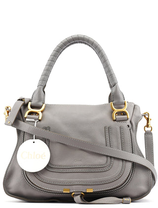 Chloe Grey Leather Marcie 2-Way Bag