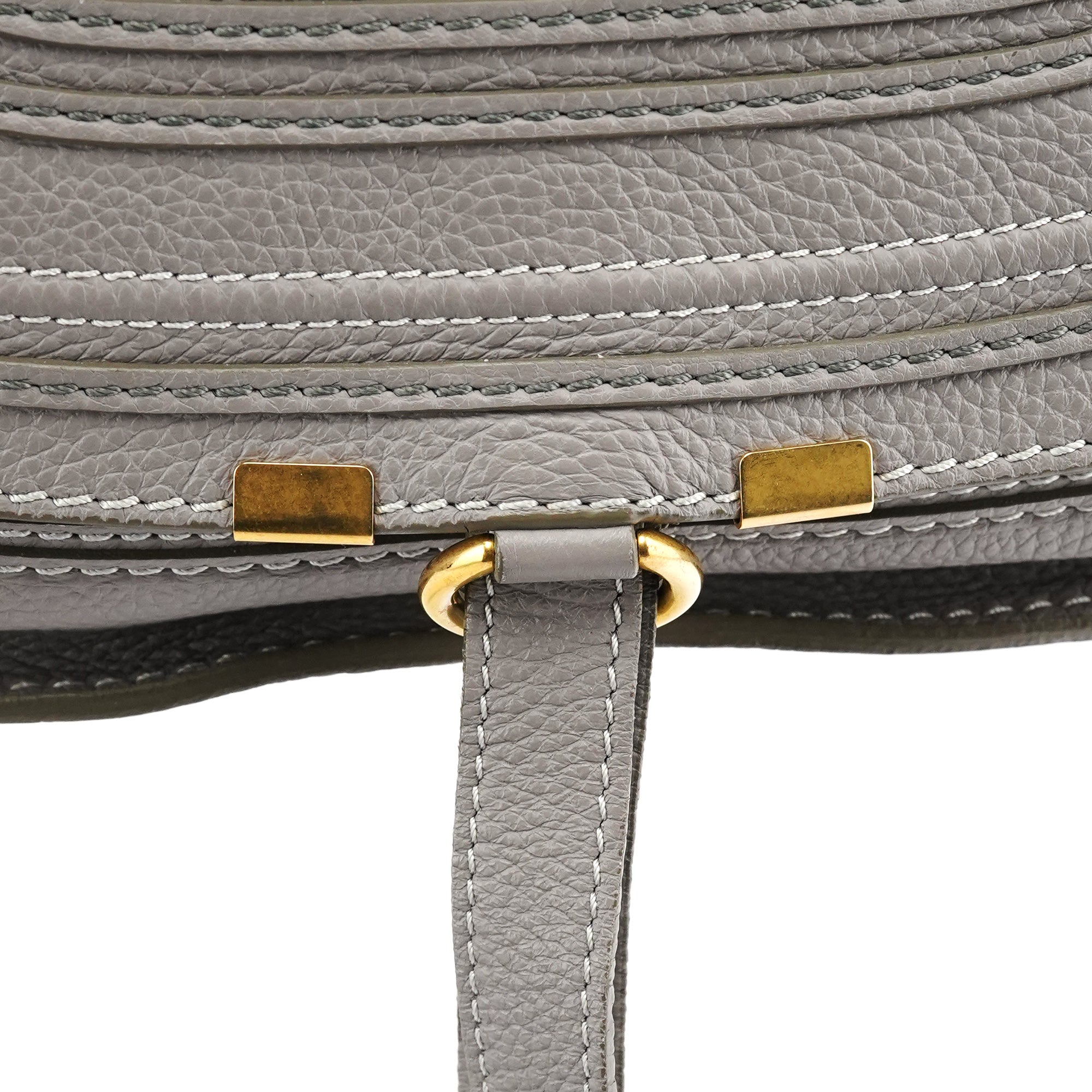 Chloe Grey Leather Marcie 2-Way Bag