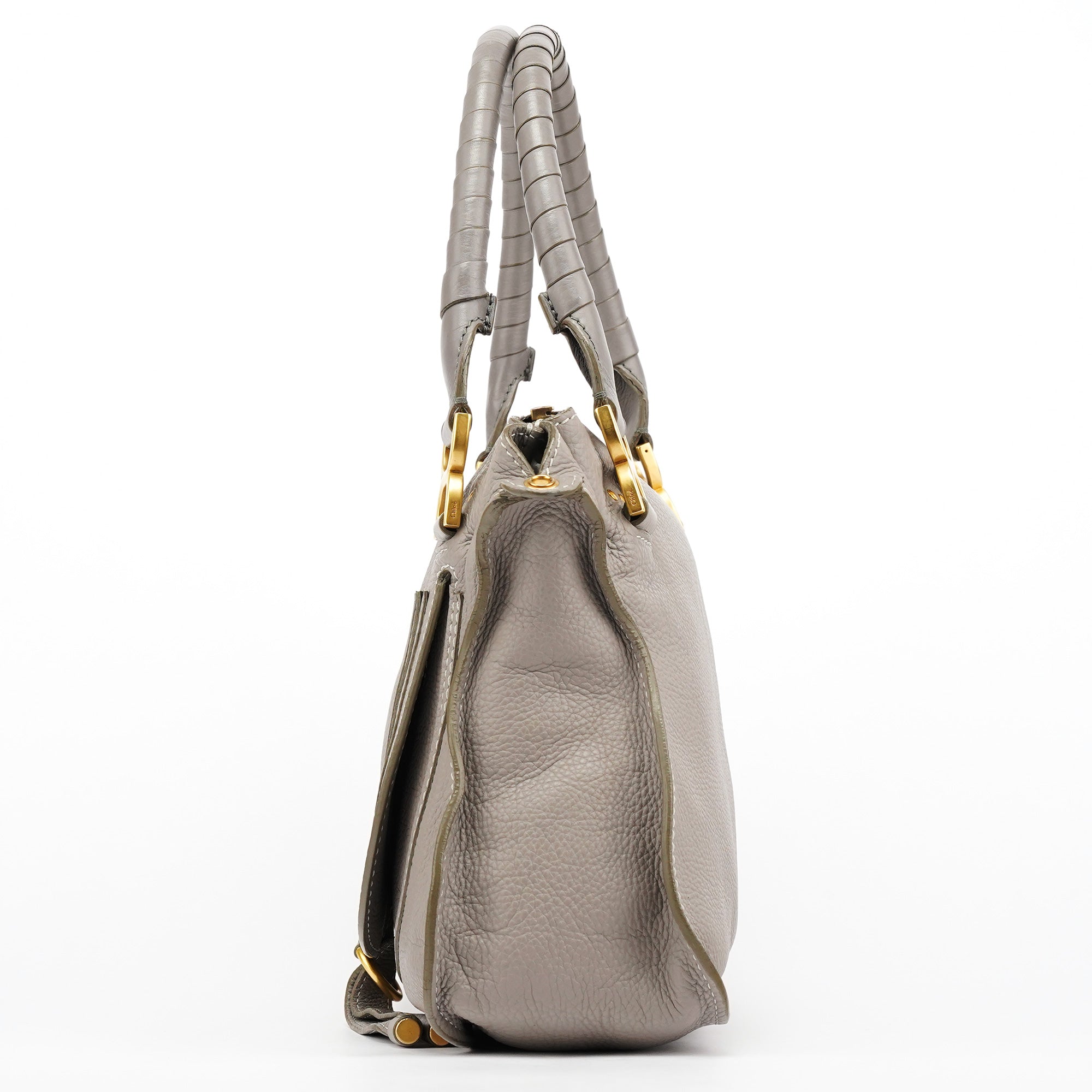 Chloe Grey Leather Marcie 2-Way Bag