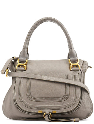 Chloe Grey Leather Marcie 2-Way Bag