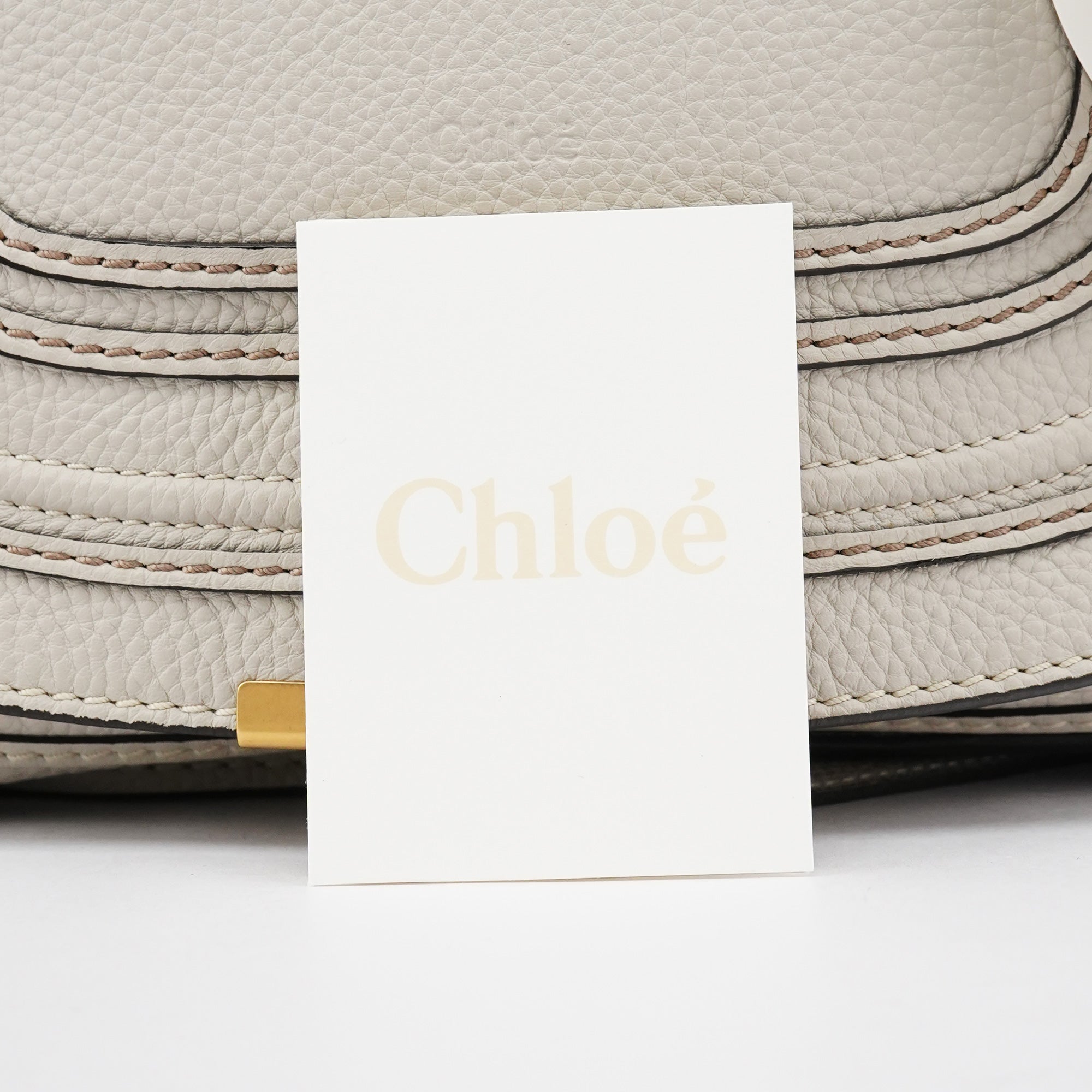 Chloé Marcie 2-Way Tasche aus grauem Leder