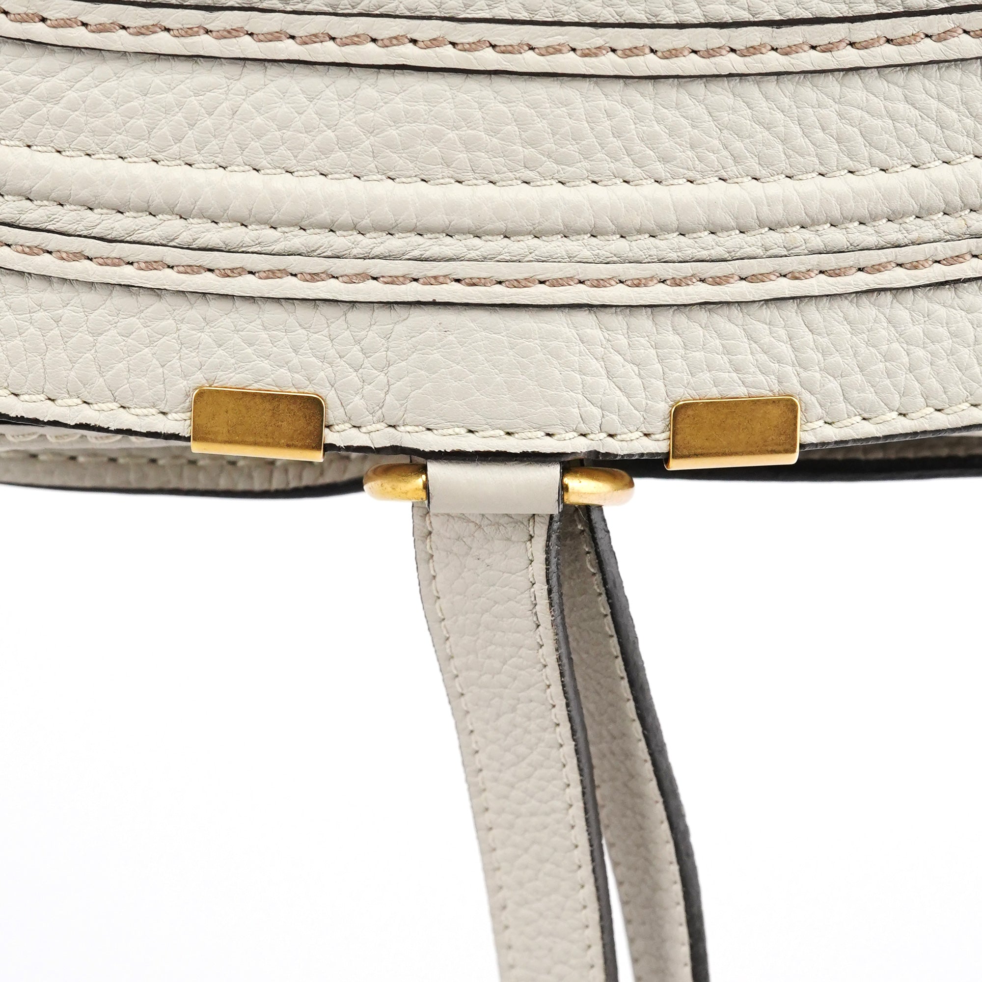 Chloé Marcie 2-Way Tasche aus grauem Leder