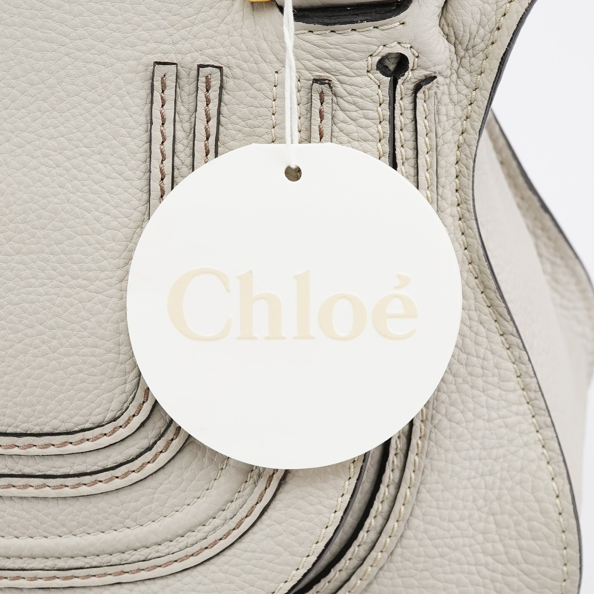 Chloé Marcie 2-Way Tasche aus grauem Leder