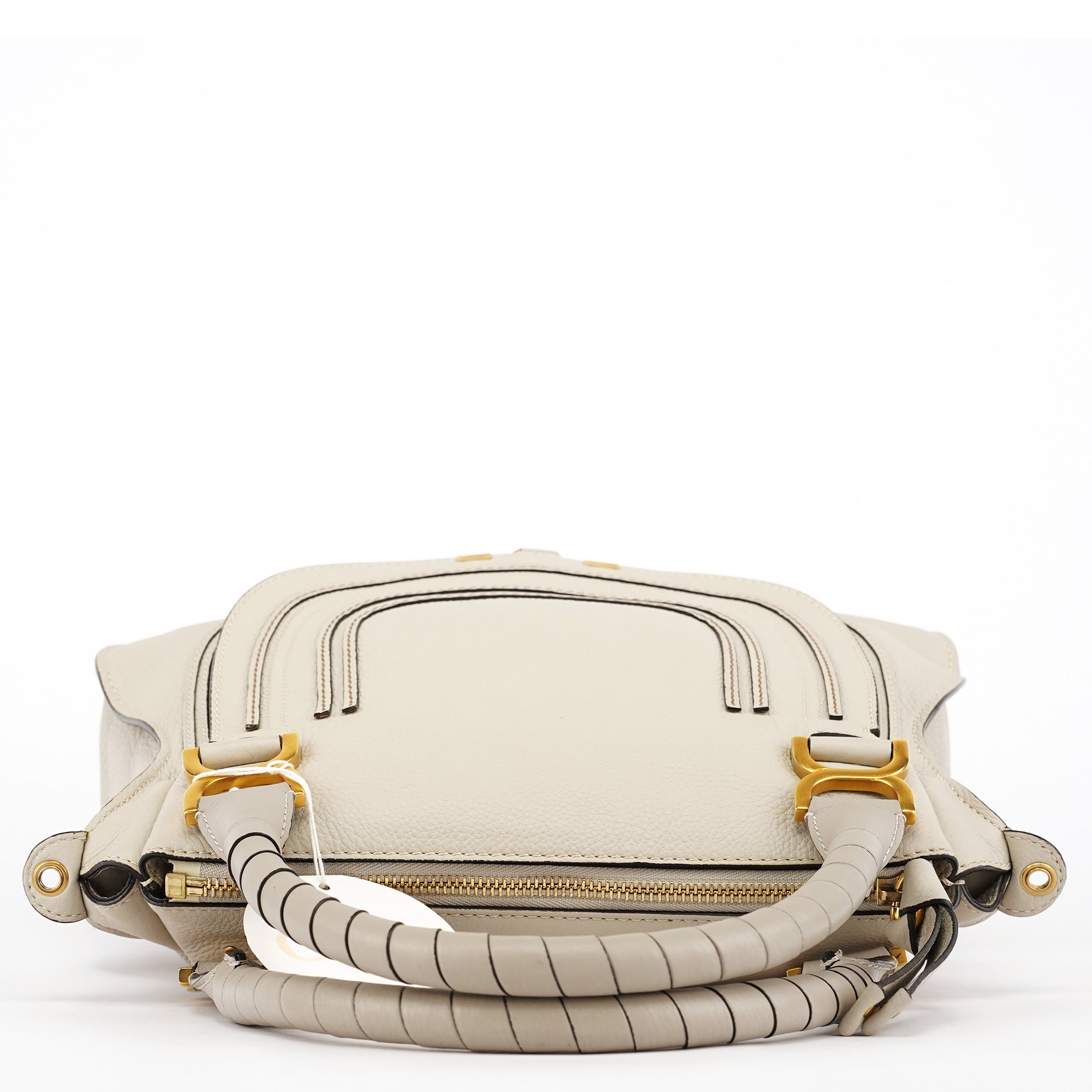 Chloé Marcie 2-Way Tasche aus grauem Leder