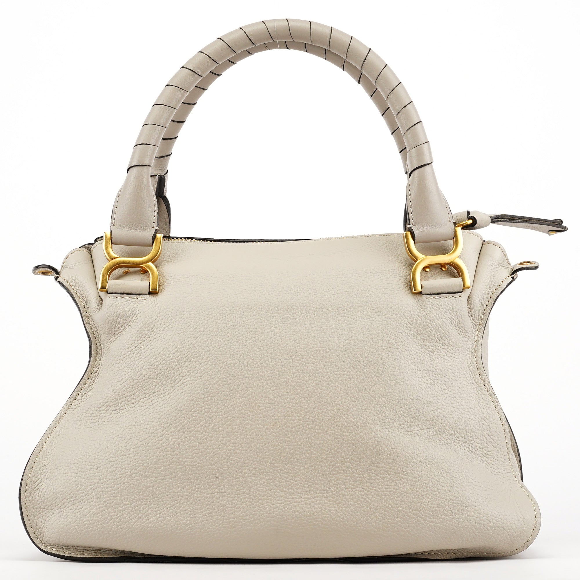 Chloé Marcie 2-Way Tasche aus grauem Leder