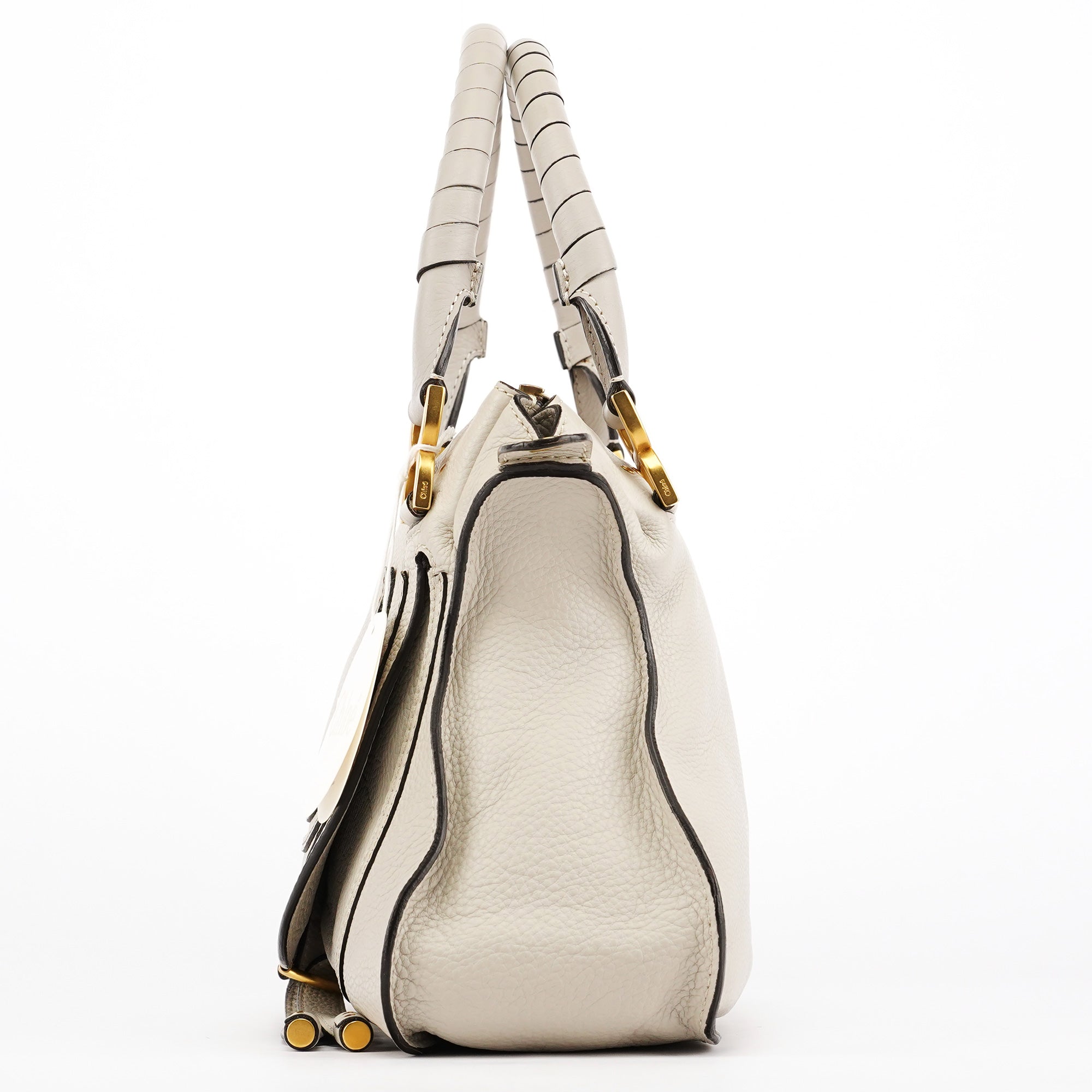 Chloé Marcie 2-Way Tasche aus grauem Leder