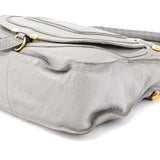 Chloé Sac deux portés Marcie en cuir gris