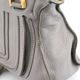 Chloé Sac deux portés Marcie en cuir gris