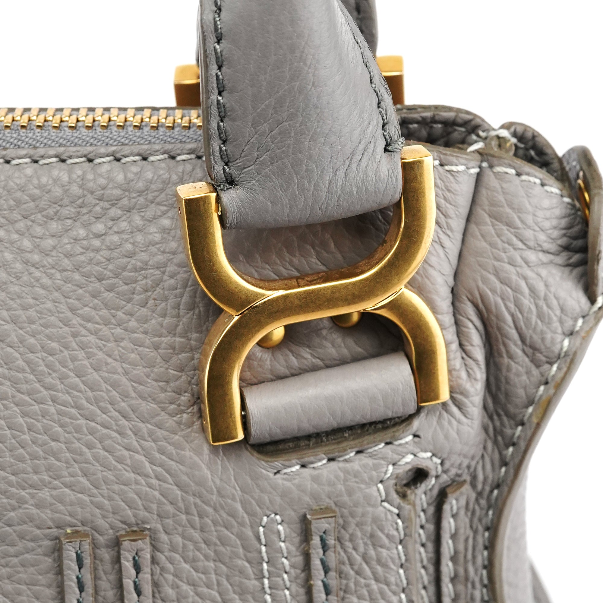 Chloé Grey Leather Marcie 2-Way Bag