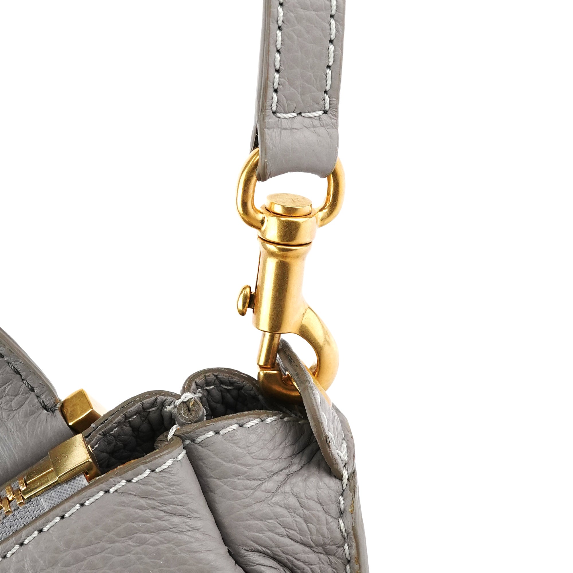 Chloé Grey Leather Marcie 2-Way Bag