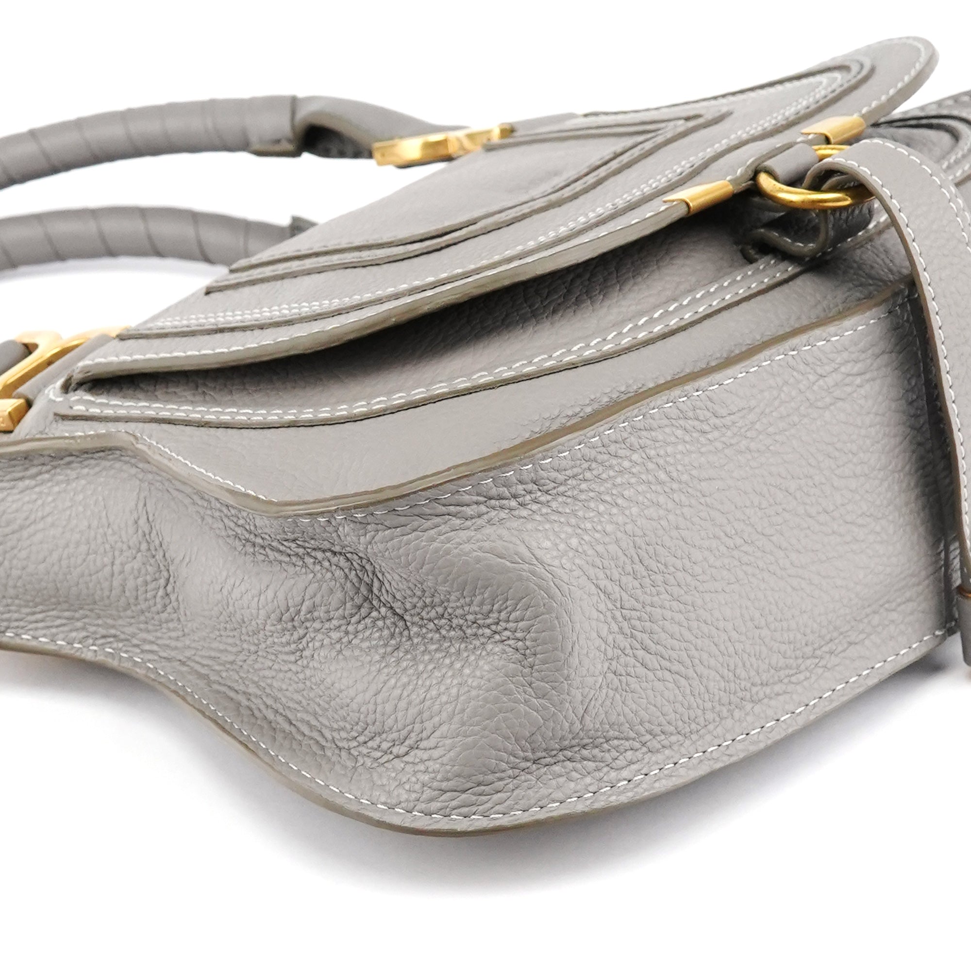 Chloé Grey Leather Marcie 2-Way Bag