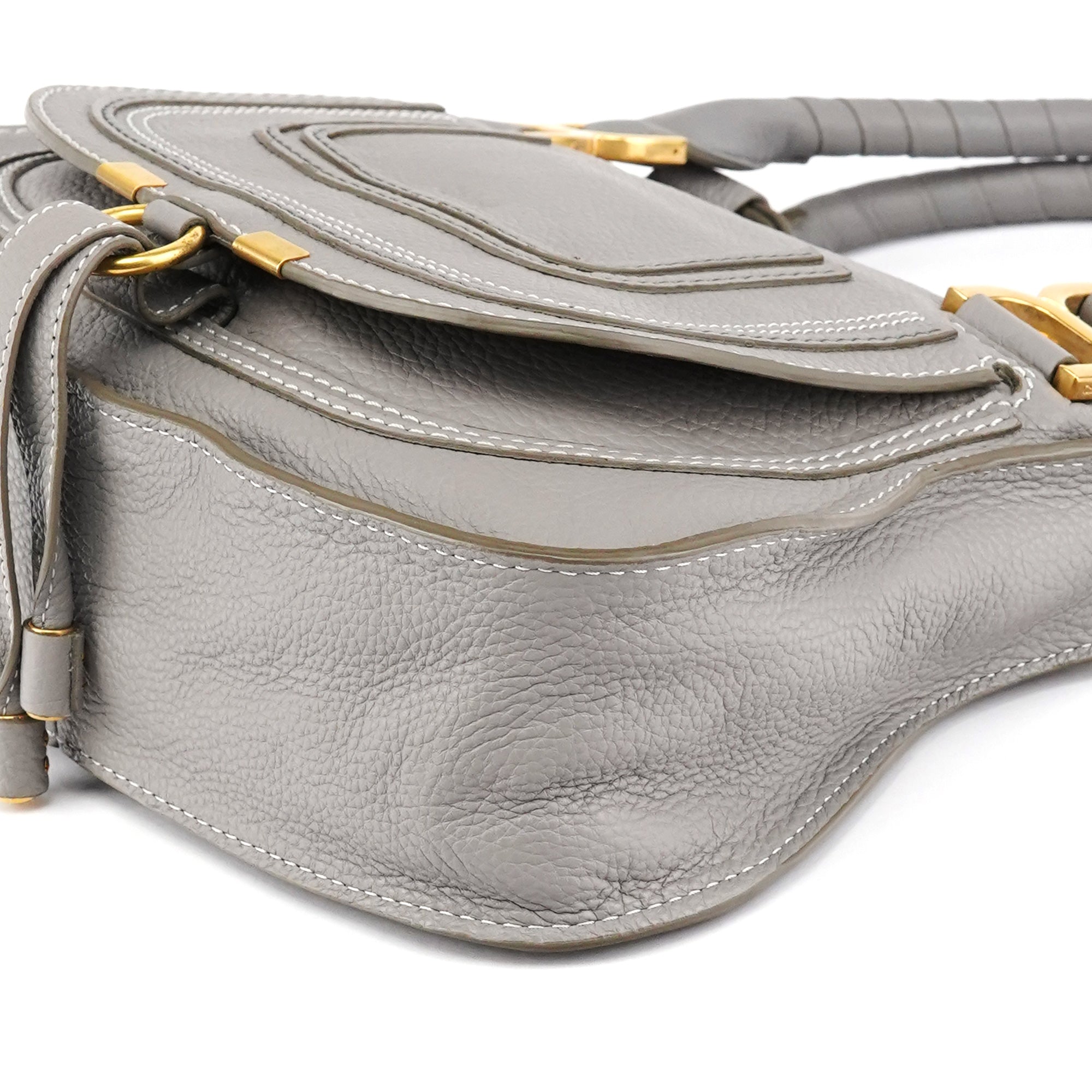 Chloé Grey Leather Marcie 2-Way Bag