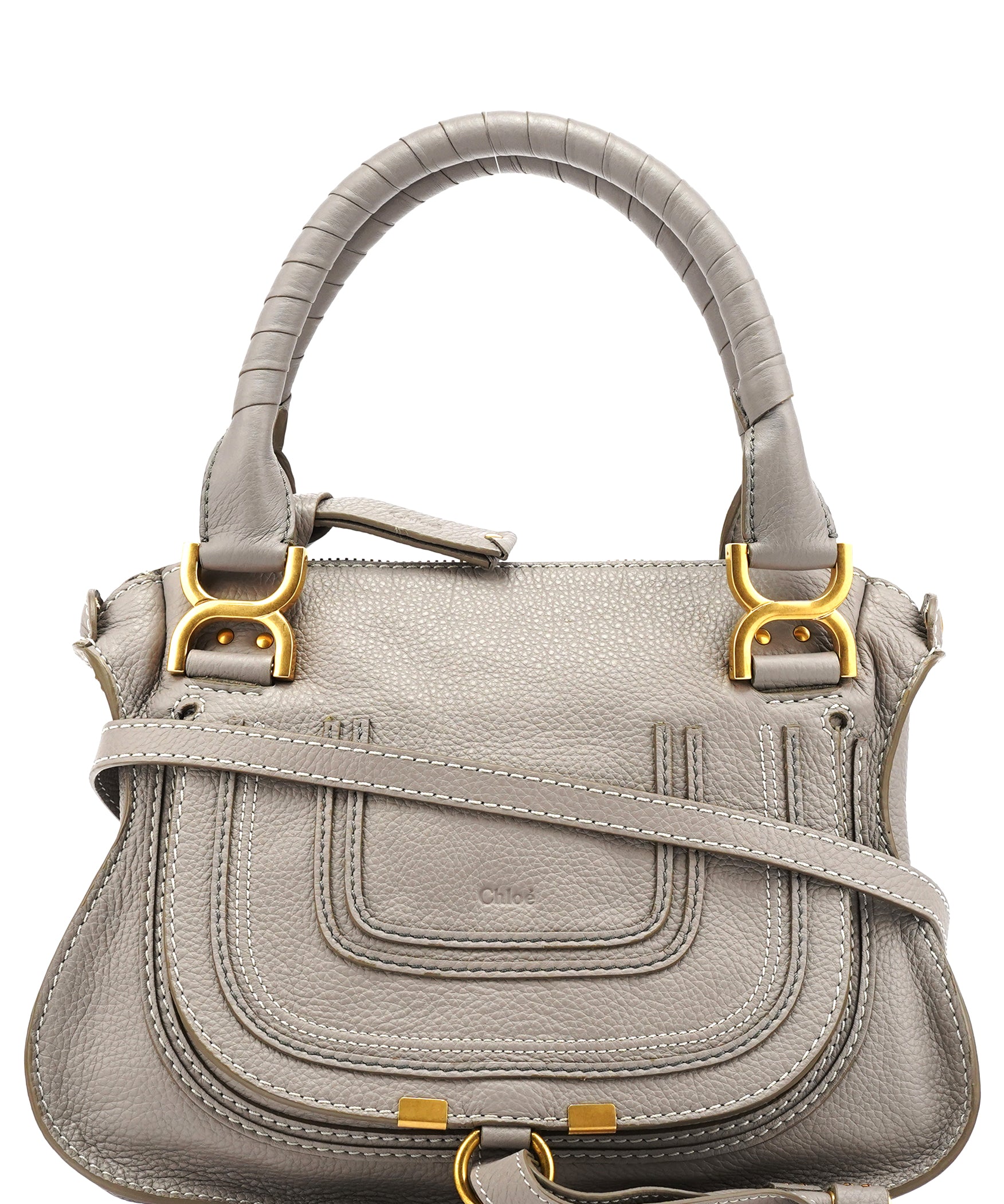 Chloé Grey Leather Marcie 2-Way Bag