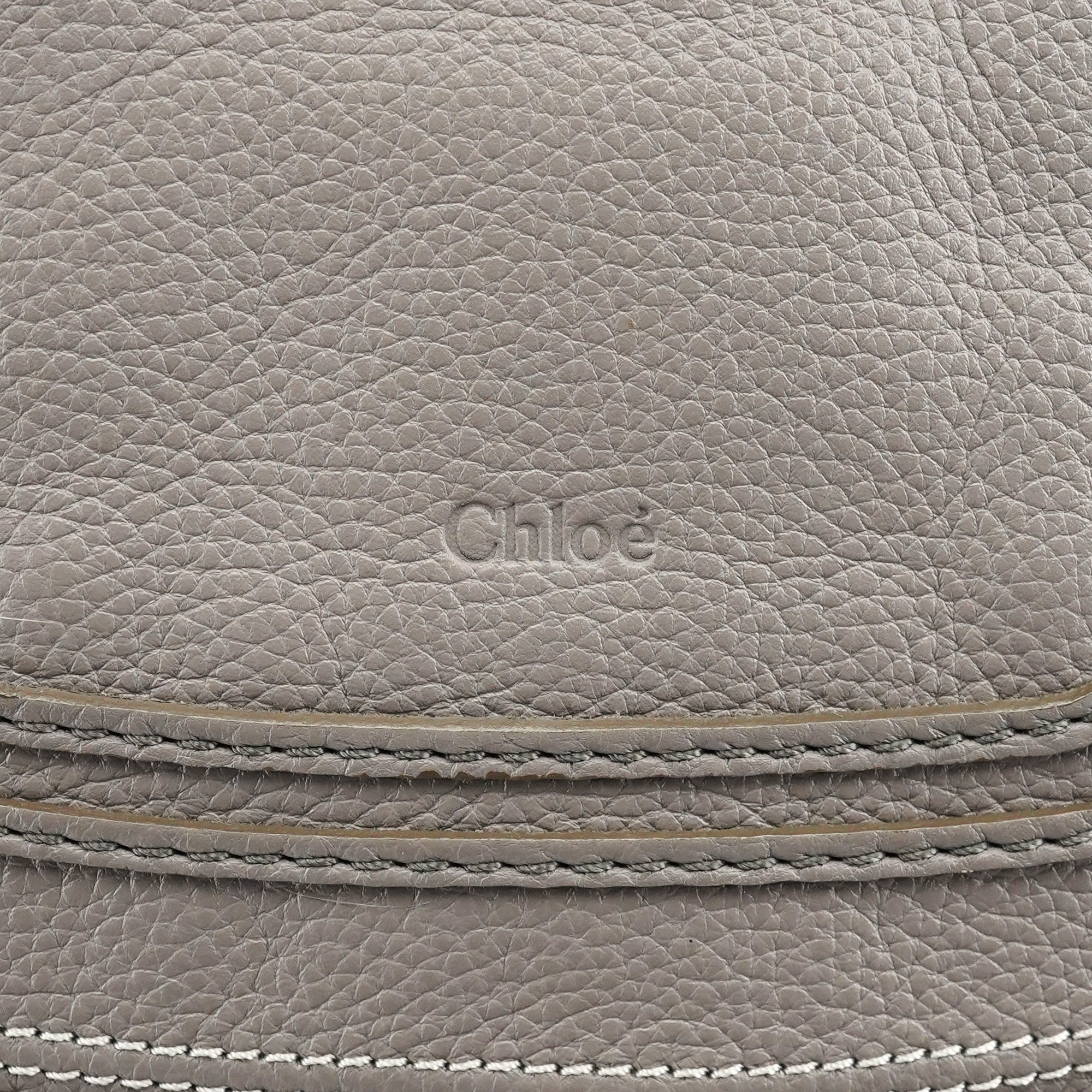 Chloe Grey Leather Marcie 2-Way Shoulder Bag