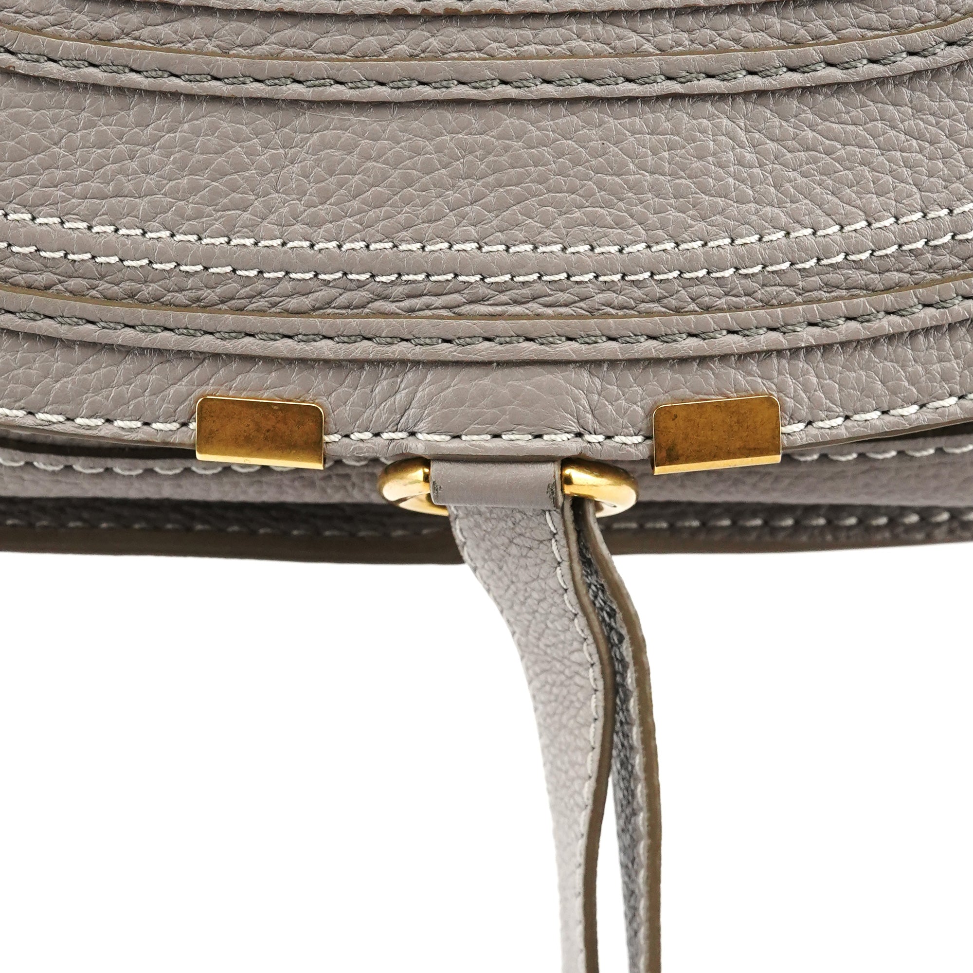 Chloe Grey Leather Marcie 2-Way Shoulder Bag