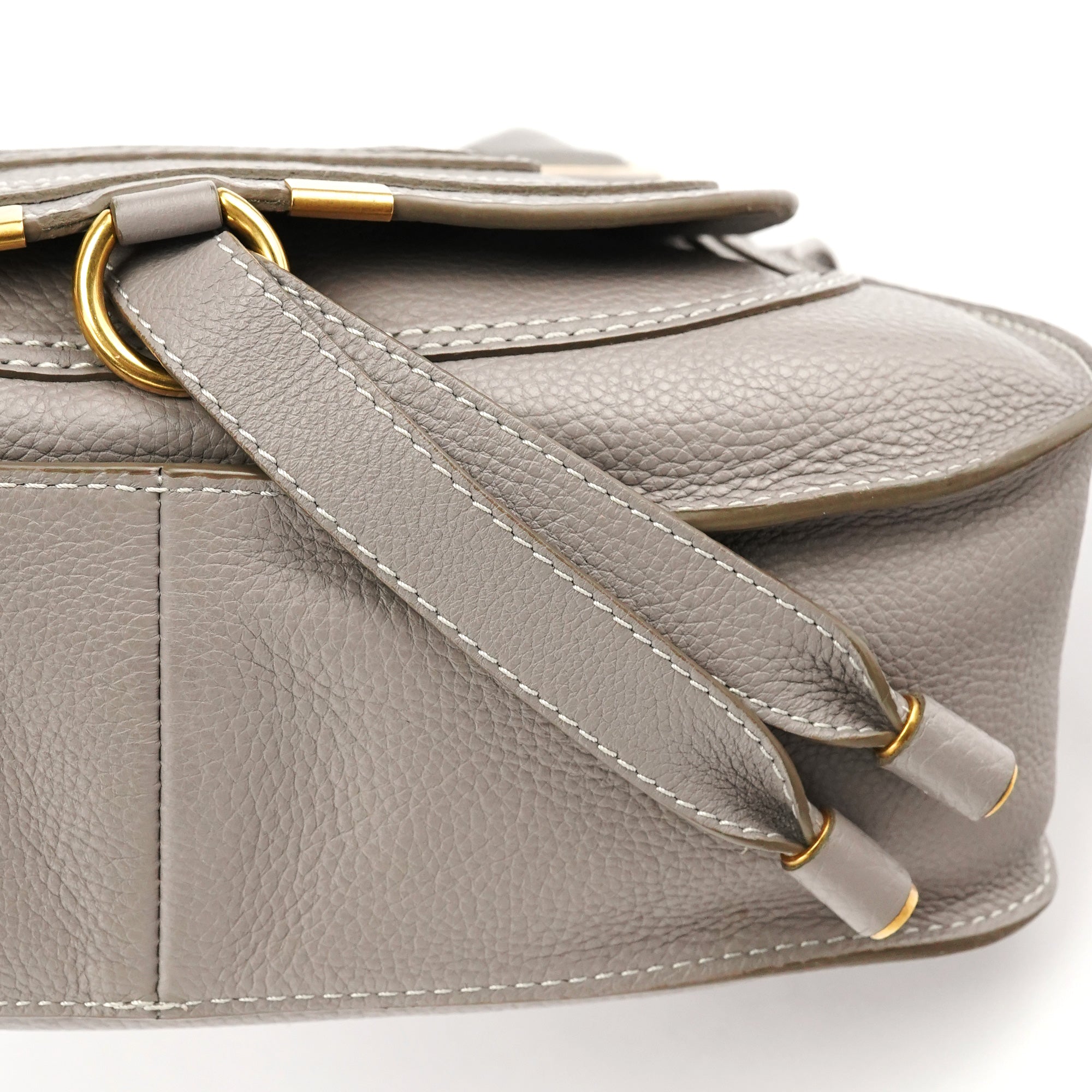 Chloe Grey Leather Marcie 2-Way Shoulder Bag