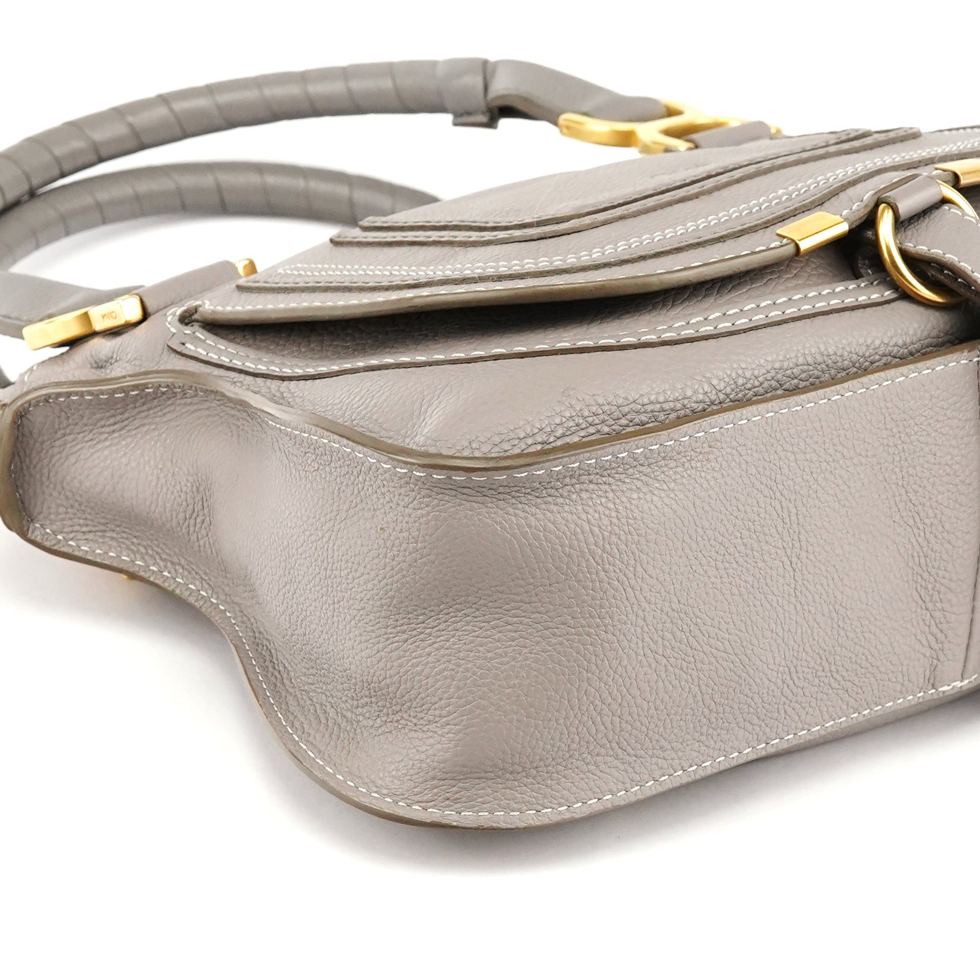 Chloe Grey Leather Marcie 2-Way Shoulder Bag