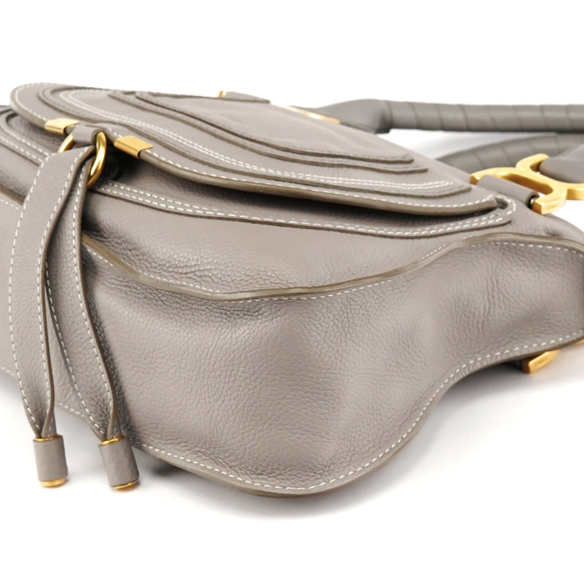 Chloe Grey Leather Marcie 2-Way Shoulder Bag