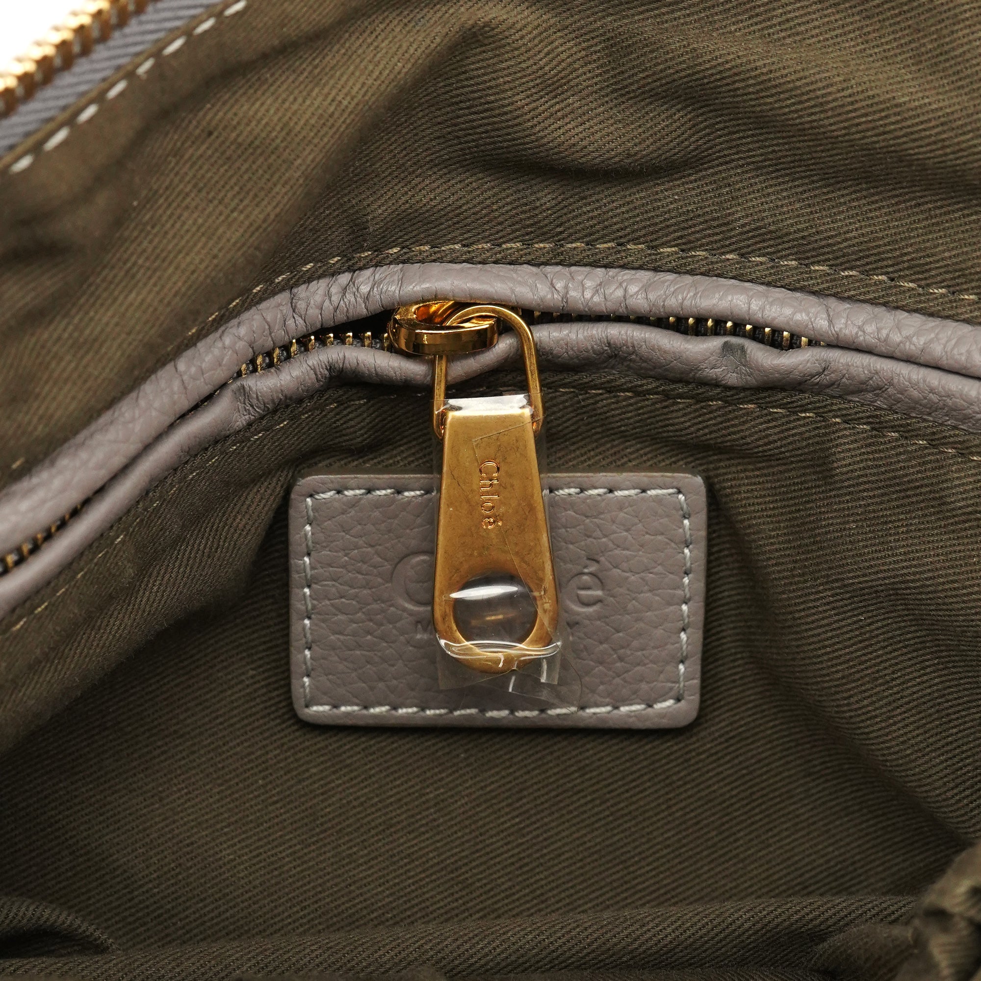 Chloe Grey Leather Marcie 2-Way Shoulder Bag