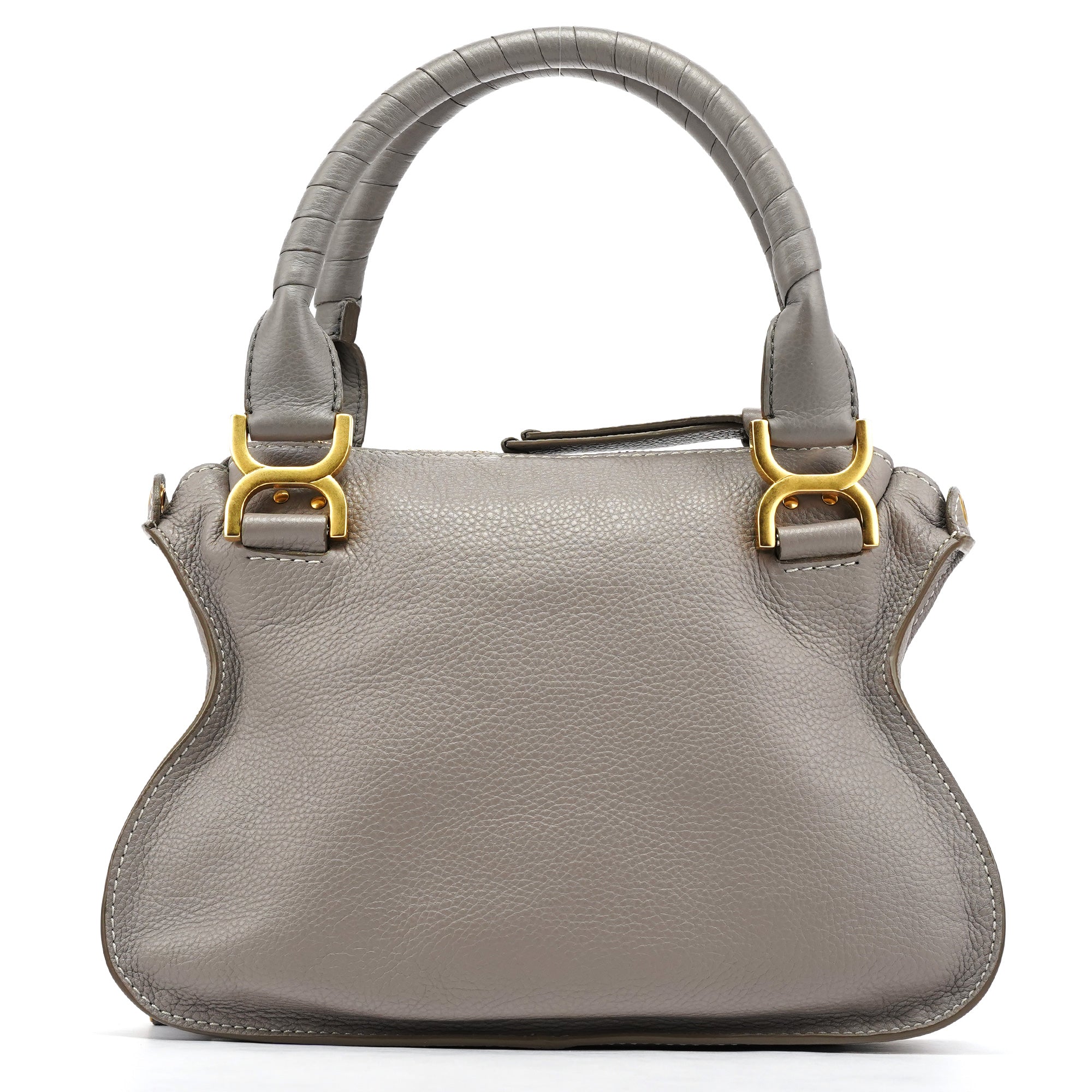 Chloe Grey Leather Marcie 2-Way Shoulder Bag