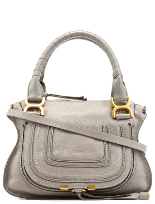 Chloe Grey Leather Marcie 2-Way Shoulder Bag