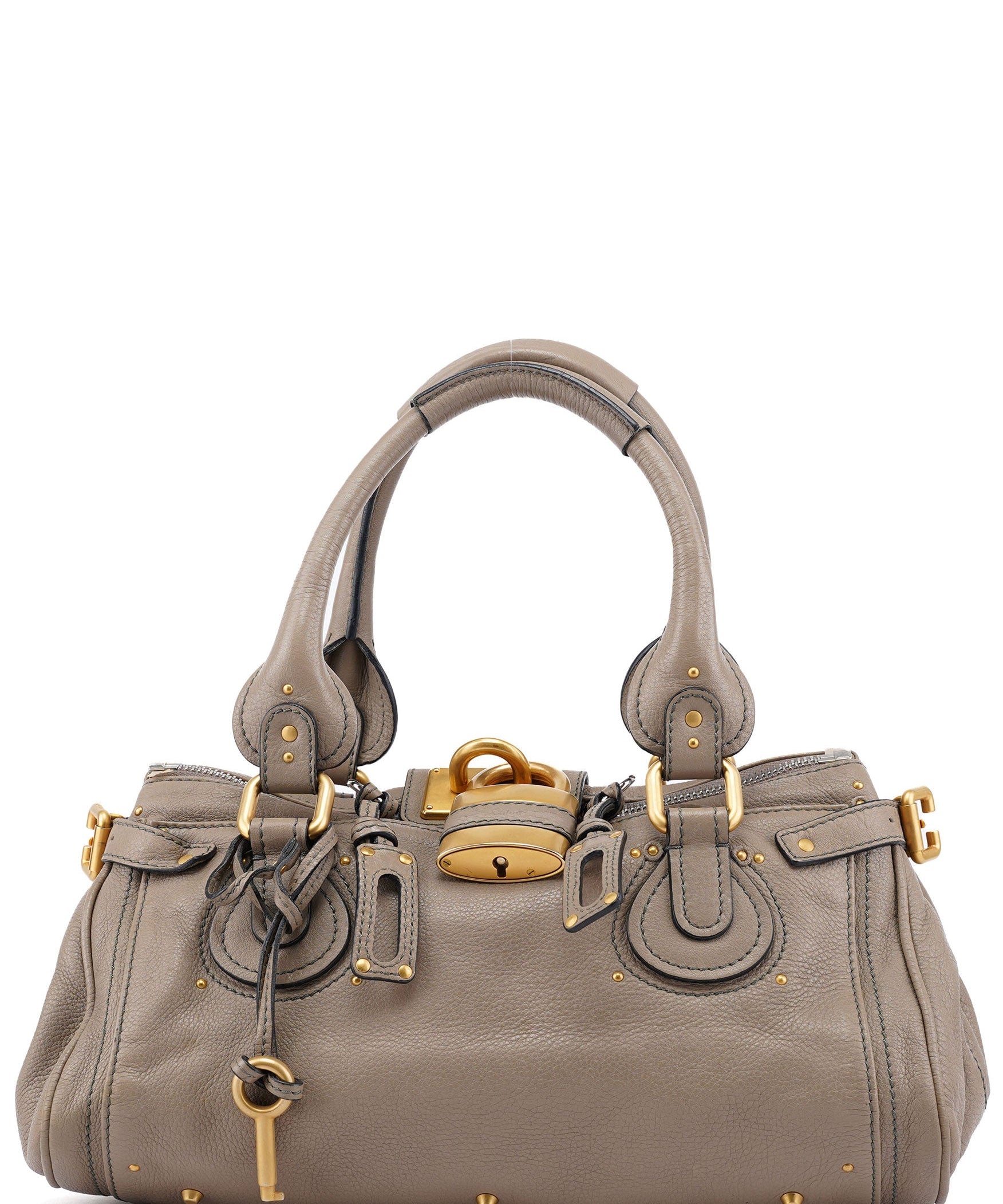 Chloé Grey Leather Paddington Shoulder Bag