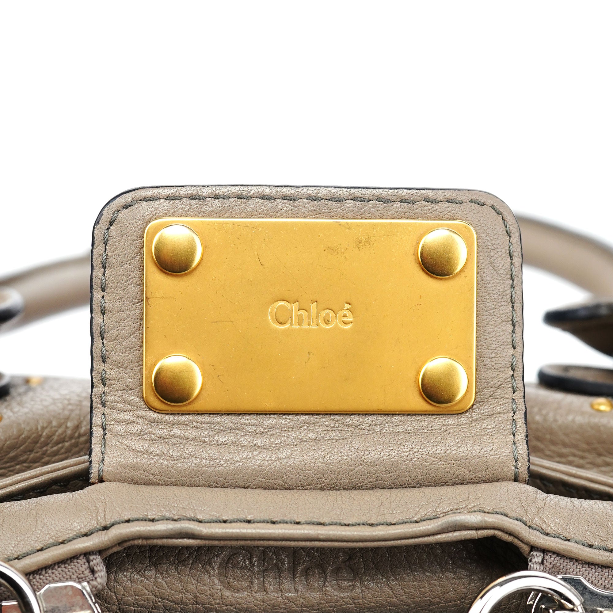 Chloé Grey Leather Paddington Shoulder Bag