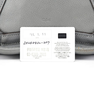 Chloe Grey Leather Paraty 2-Way Bag