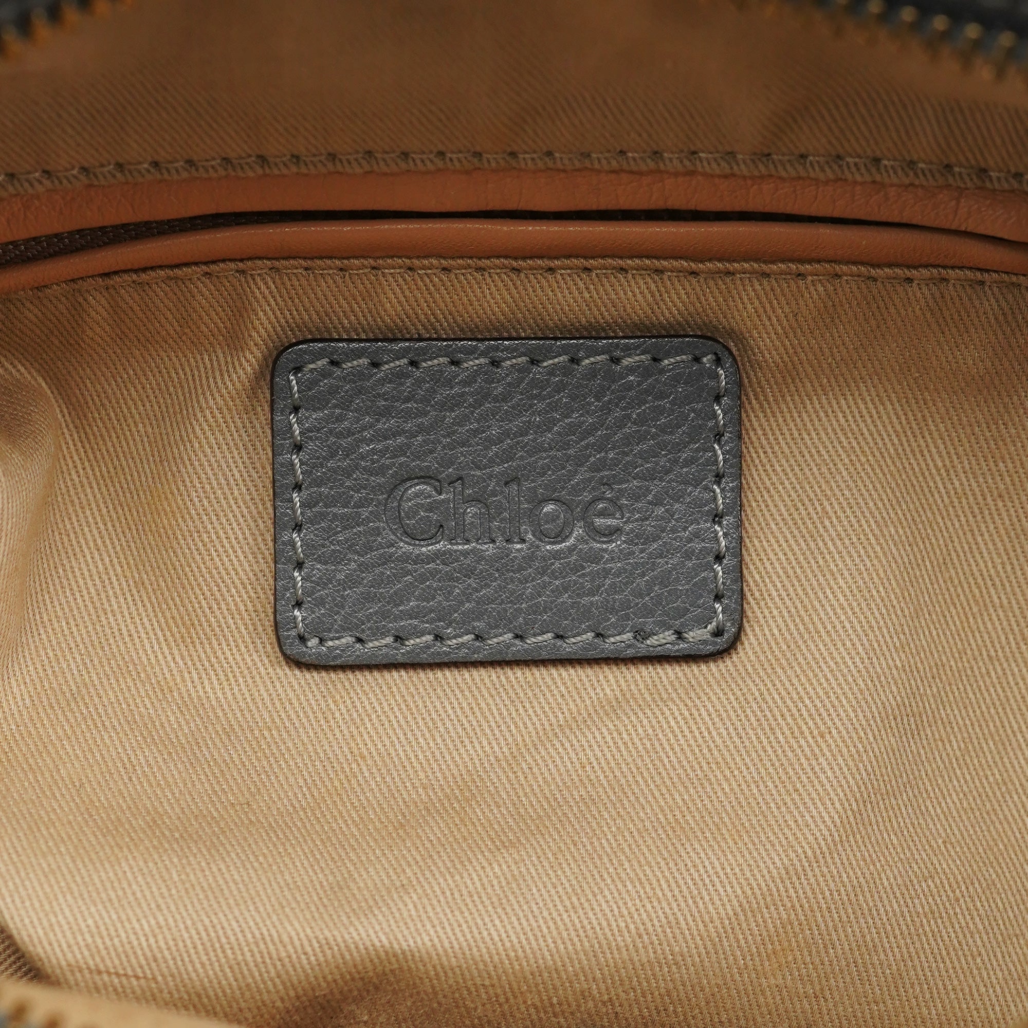 Chloe Grey Leather Paraty 2-Way Bag