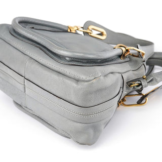 Chloe Grey Leather Paraty 2-Way Bag