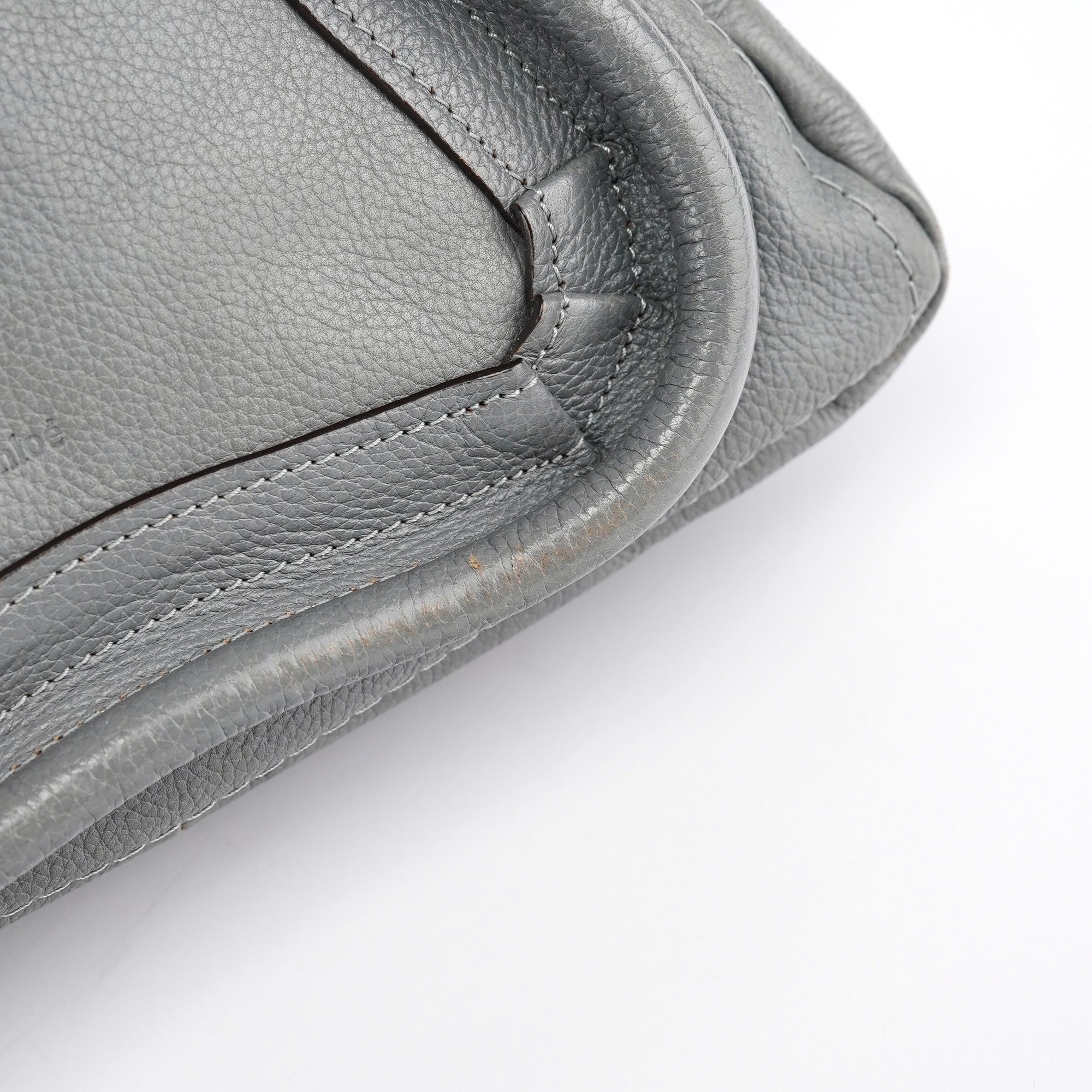 Chloe Grey Leather Paraty 2-Way Bag