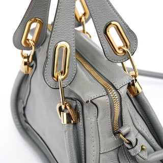 Chloe Grey Leather Paraty 2-Way Bag