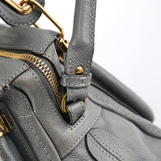 Chloe Grey Leather Paraty 2-Way Bag