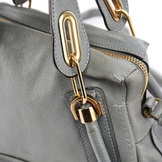 Chloe Grey Leather Paraty 2-Way Bag