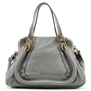Chloe Grey Leather Paraty 2-Way Bag