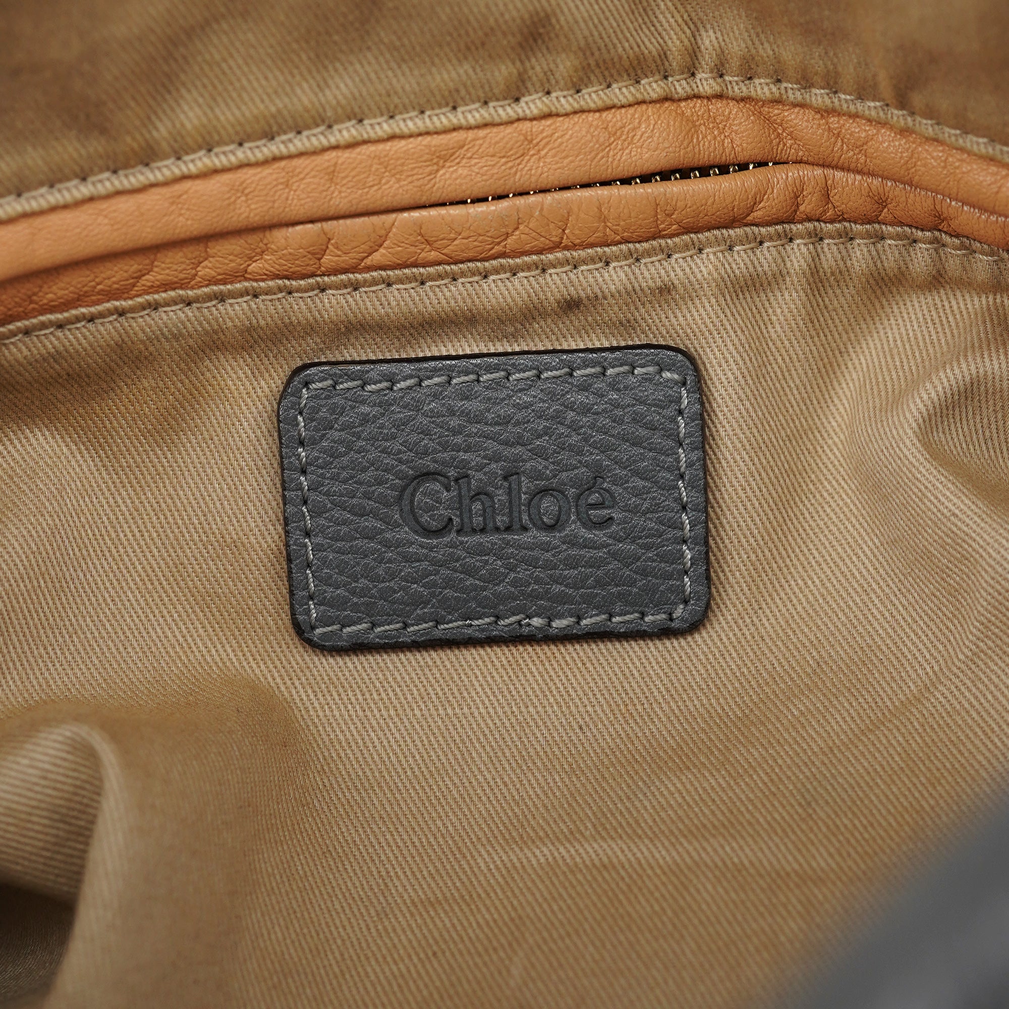 Chloé Paraty 2-Way Tasche aus grauem Leder