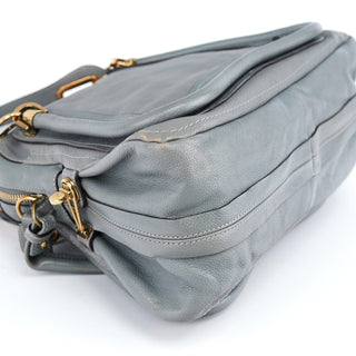 Chloe Grey Leather Paraty 2-Way Bag