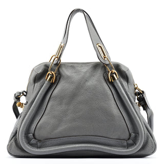 Chloe Grey Leather Paraty 2-Way Bag