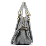 Chloé Paraty 2-Way Tasche aus grauem Leder