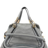 Chloé Paraty 2-Way Tasche aus grauem Leder