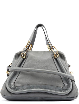 Chloe Grey Leather Paraty 2-Way Bag