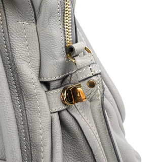 Chloe Grey Leather Paraty 2-Way Bag