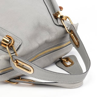 Chloe Grey Leather Paraty 2-Way Bag
