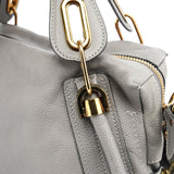 Chloe Grey Leather Paraty 2-Way Bag